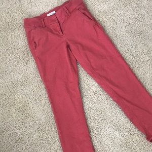 Red Loft skinny leg chinos